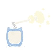 cartoon aerosol spray can N24