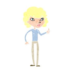 cartoon woman giving thumbs up symbol N79