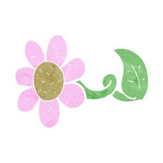 cartoon flower N555