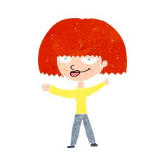 cartoon smug woman N22