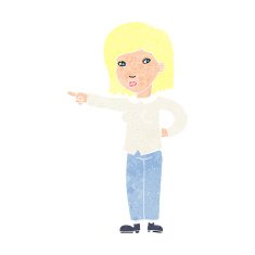 cartoon woman pointing N261