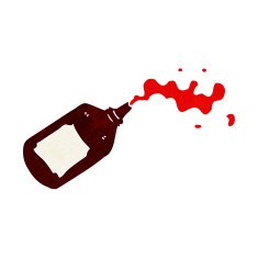 cartoon squirting blood bottle N3