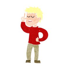 cartoon man with idea N204