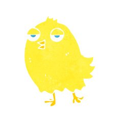 funny cartoon bird N233