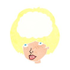 cartoon empty headed woman N12