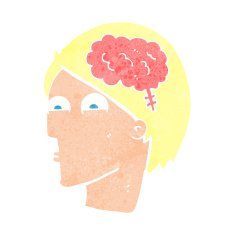 cartoon head with brain symbol N48