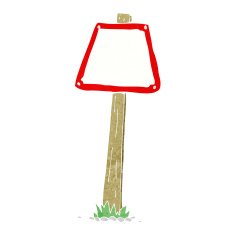 cartoon road sign N31