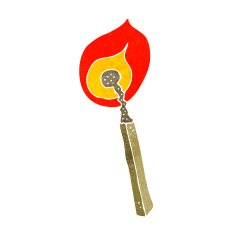 cartoon burning match N57