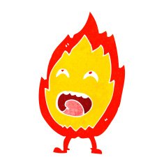 Cartoon Flame Character N14