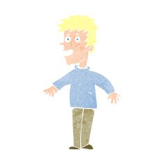 cartoon happy boy N305