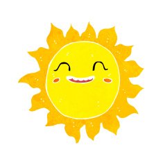 cartoon happy sun N15