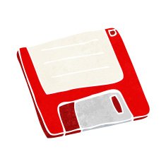 cartoon old computer disk N12