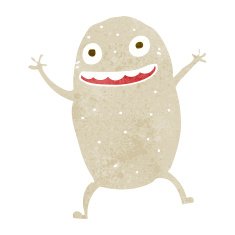 cartoon happy potato N12