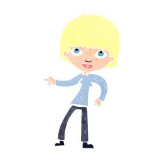 cartoon woman pointing N262