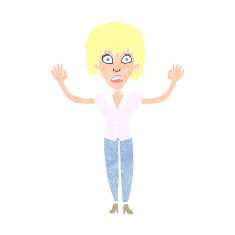 cartoon woman stressing out N27