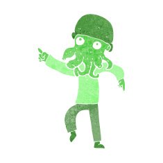 cartoon alien man dancing N13
