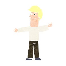 cartoon happy man N599