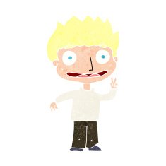 cartoon happy boy N307