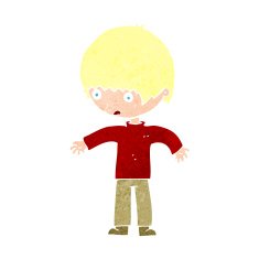 cartoon confused boy N18