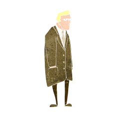 cartoon bad tempered man N12