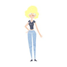 cartoon pretty woman N348