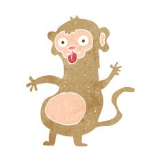 Funny Cartoon Monkey N50