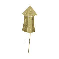 cartoon old wooden firework N12