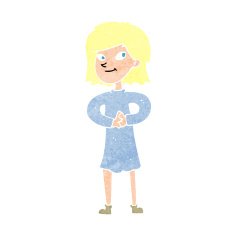 cartoon happy woman N325