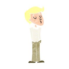 cartoon calm man N12