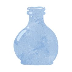 cartoon old glass vase N12