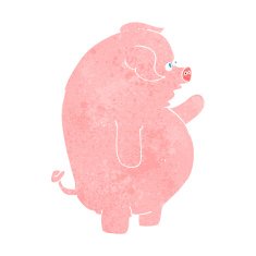 cartoon fat pig N9