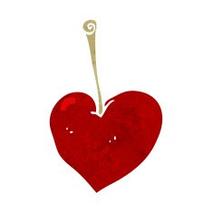 cartoon heart cherry N8