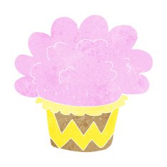 cartoon cupcake N193