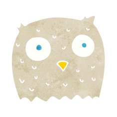 Cartoon Owl N195