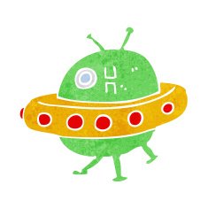 Cartoon UFO N14