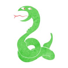 cartoon hissing snake N58