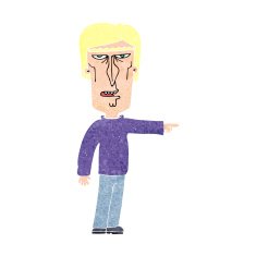 cartoon pointing man N131
