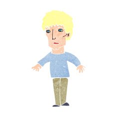 cartoon surprised man N188
