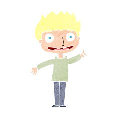 cartoon happy boy N311