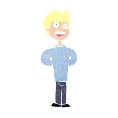 cartoon happy man N603