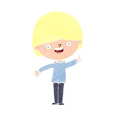cartoon happy boy N313