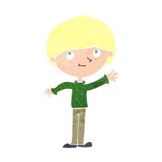 cartoon happy boy N314