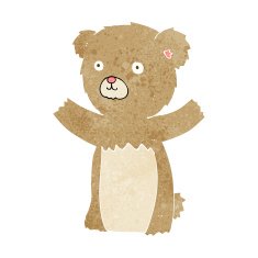 cartoon teddy bear N339