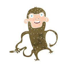 Cartoon Monkey N125