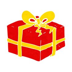 cartoon christmas present N73
