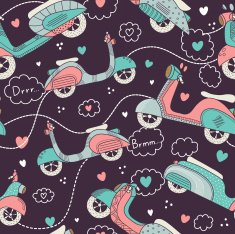 Bikes seamless pattern N2