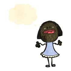 retro cartoon unhappy doodle woman N2