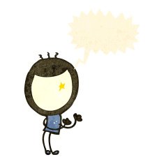 retro cartoon happy doodle man N3