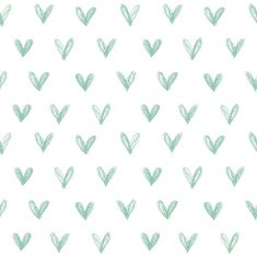 Hand drawn hearts pattern N2