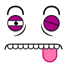 Vector Cute Cartoon Beaten White Face